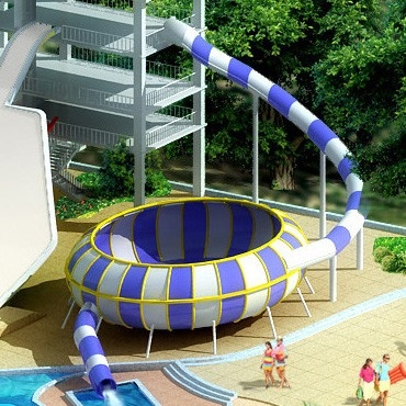 Toboganes acuáticos grandes largos adultos para la capacidad de los toboganes acuáticos 180riders/H del cuenco del parque de atracciones/del espacio