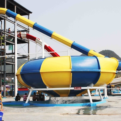 Toboganes acuáticos grandes largos adultos para la capacidad de los toboganes acuáticos 180riders/H del cuenco del parque de atracciones/del espacio