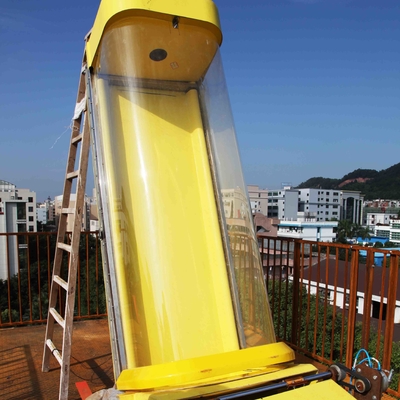 Toboganes acuáticos emocionantes modificados para requisitos particulares de la fibra de vidrio del parque de la aguamarina, altura el 16m de la plataforma para los adultos