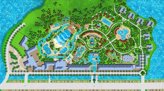 Diseño conceptual del parque del agua de la diversión/equipo de diseño profesional para el parque del agua