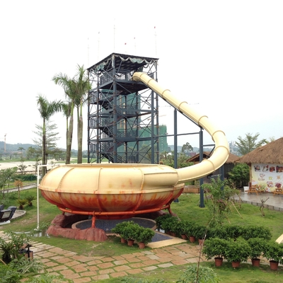 La aguamarina roja/del amarillo parquea el tobogán acuático del cuenco del espacio del equipo el 16m para el parque del agua