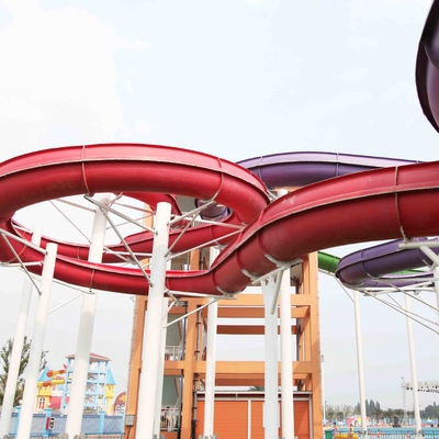 Toboganes acuáticos de encargo de la fibra de vidrio para el parque de atracciones con garantía de 1 año