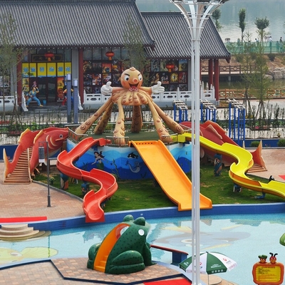 La fibra de vidrio de encargo de la combinación embroma los toboganes acuáticos para el parque del agua del tema