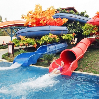 Diapositiva colorida de la piscina de la fibra de vidrio de los toboganes acuáticos de los mini del agua niños del parque