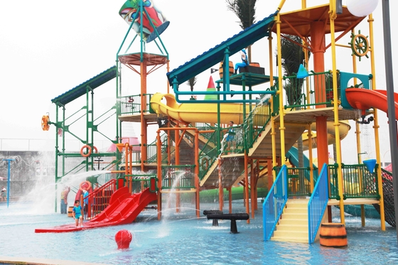 Estructuras al aire libre de la casa del agua del patio de la aguamarina, OEM del equipo del parque del agua