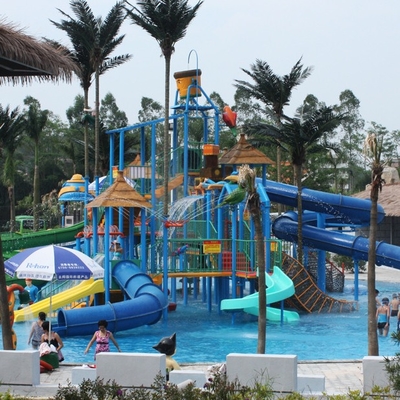 casa grande del agua de la fibra de vidrio del patio de la aguamarina del tema del Padre-niño para el parque de atracciones