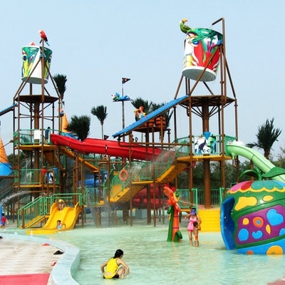 Estructuras al aire libre de la casa del agua del patio de la aguamarina, OEM del equipo del parque del agua