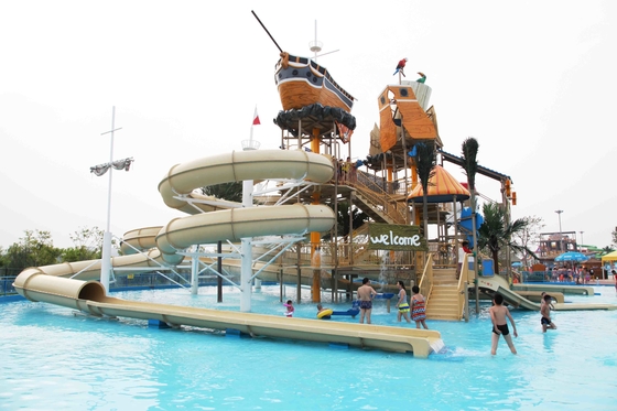 Los niños de 1 del año de la garantía patio de la aguamarina/la aguamarina de los adultos riegan el parque con el tobogán acuático