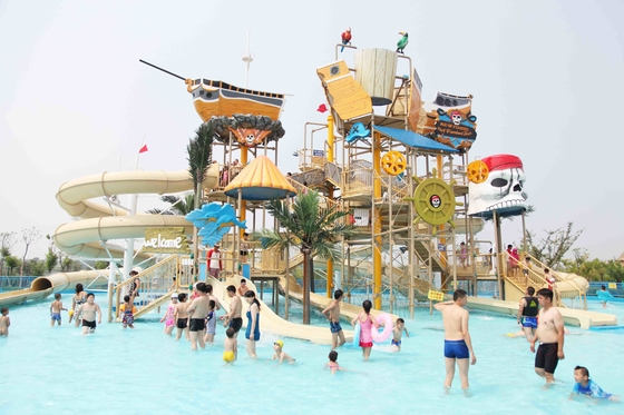 Equipo modificado para requisitos particulares gigante del patio del agua para el tobogán acuático de la fibra de vidrio del parque temático de la aguamarina