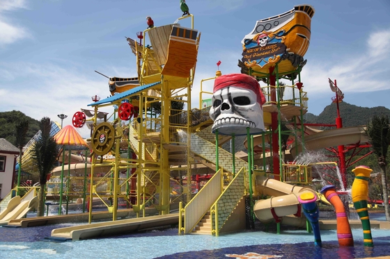 Estructuras acuáticas de acero del juego del agua de la casa de la aguamarina del equipo grande del patio