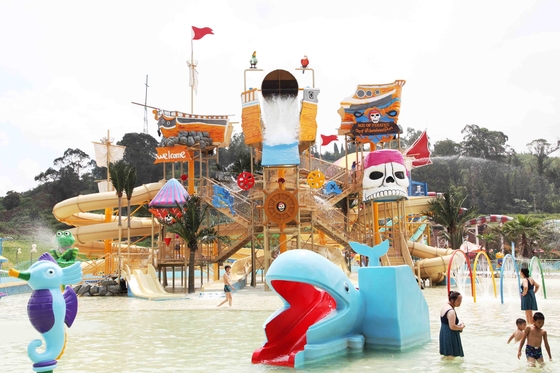 Equipos de encargo del parque del agua de la fibra de vidrio, patio de la casa del agua de Gaint