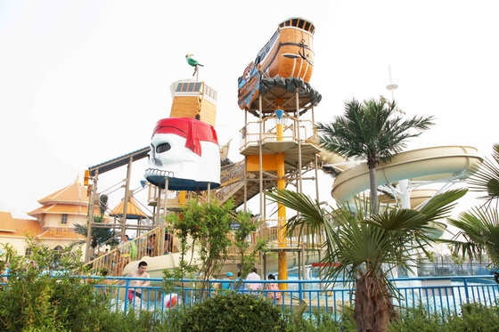 Los toboganes acuáticos de la fibra de vidrio del parque del agua de los niños modificados para requisitos particulares entretienen para el parque del agua
