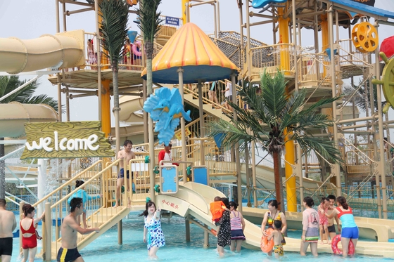 Estructuras acuáticas de acero del juego del agua de la casa del agua del juego grande del parque para el parque de atracciones