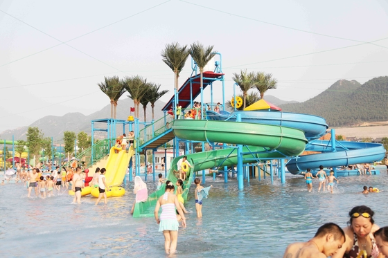 La aduana embroma el equipo del juego del agua, diapositivas de la fibra de vidrio del juego de la diversión de los niños