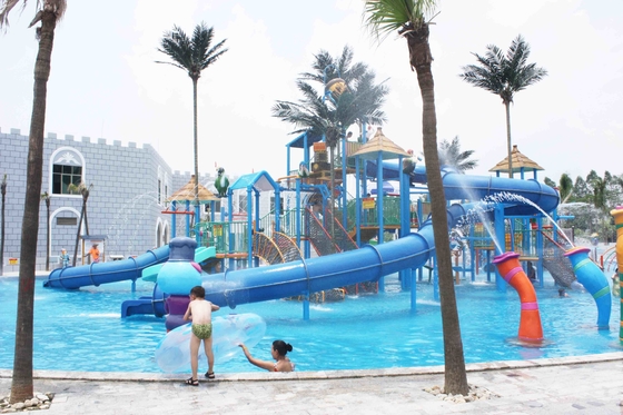 Equipo Eco interactivo del patio de la aguamarina de la fibra de vidrio - amistoso para el parque del agua