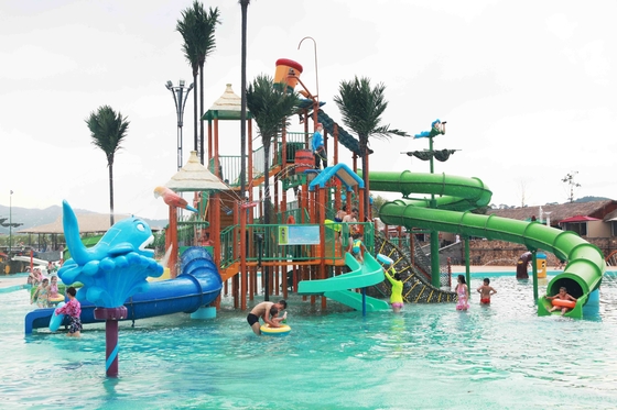 Equipo Eco interactivo del patio de la aguamarina de la fibra de vidrio - amistoso para el parque del agua