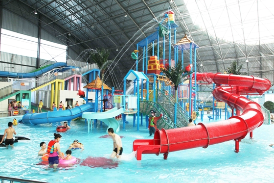 Los productos interactivos de la fibra de vidrio del equipo del patio de la aguamarina de la fibra de vidrio/modificaron productos del parque para requisitos particulares del agua