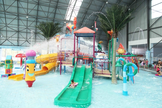 Patio del agua de los mini de la aguamarina del parque niños modificados para requisitos particulares del equipo con la casa de la aguamarina