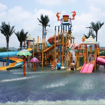Equipos de encargo del parque del agua de la fibra de vidrio, patio de la piscina de la aguamarina de Gaint para el parque del agua