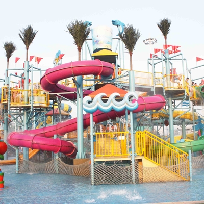 Equipos de encargo del parque del agua de la fibra de vidrio, patio de la piscina de la aguamarina de Gaint para el parque del agua