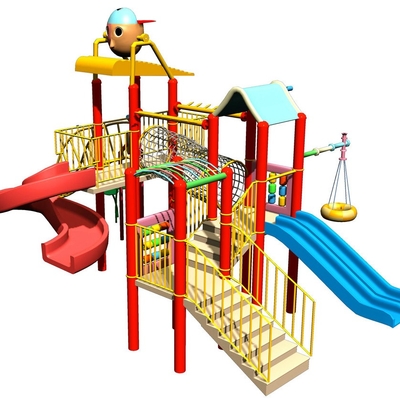 Waterparks interiores del patio del agua de los niños del hotel con la fibra de vidrio mini - diapositiva