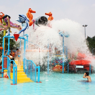 Equipos del parque del agua, patio del agua de los niños para 50 jinetes 17,5 * 11 * 7m