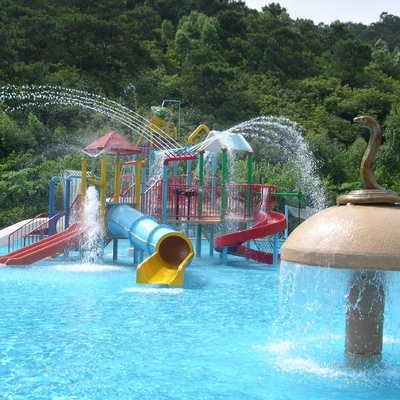 Sistema del patio del agua de los niños de la fibra de vidrio del OEM, equipo del juego de la piscina