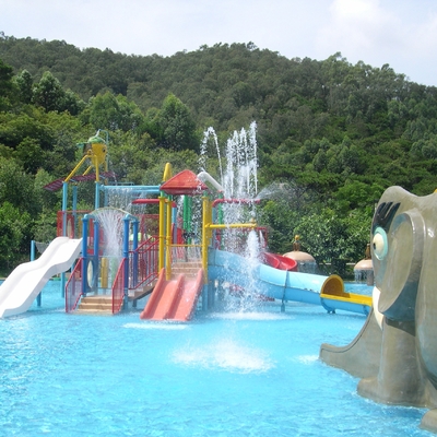 Sistema del patio del agua de los niños de la fibra de vidrio del OEM, equipo del juego de la piscina