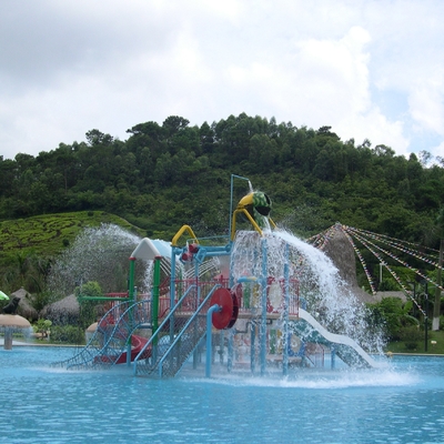 Sistema del patio del agua de los niños de la fibra de vidrio del OEM, equipo del juego de la piscina
