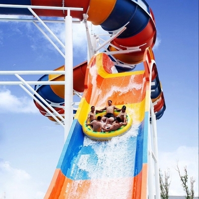 Waterslides emocionantes de la fibra de vidrio de la piscina de la aguamarina del equipo gigante del parque para los adultos