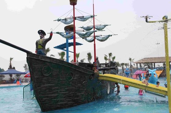 La aguamarina modificada para requisitos particulares del barco pirata/del corsario de la fibra de vidrio juega el equipo del parque del agua