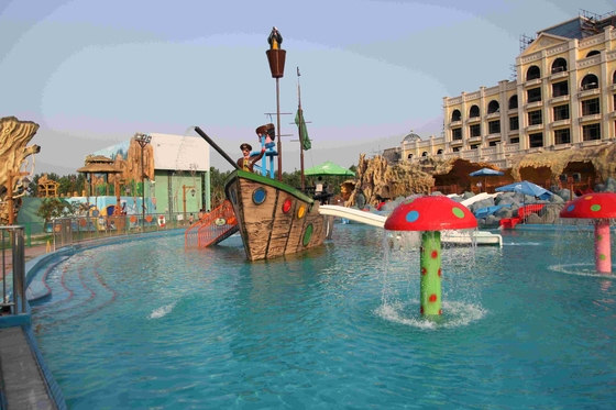 Barco pirata del equipo del juego de la aguamarina de la fibra de vidrio usado para construir parques del agua