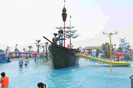 El barco pirata modificado para requisitos particulares de la fibra de vidrio/la aguamarina fuerte salpica el equipo del parque del agua