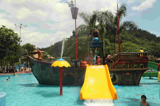 Barco pirata grande de la fibra de vidrio del centro vacacional para los parques del agua del tema, el 19*13.6*9m