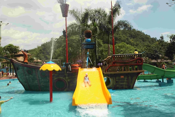 Barco pirata grande de la fibra de vidrio del centro vacacional para los parques del agua del tema, el 19*13.6*9m