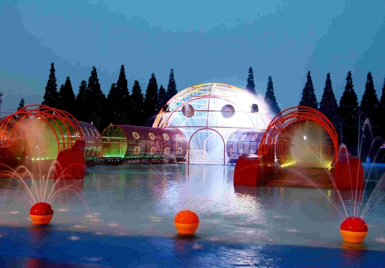 Juego grande de la aguamarina de la diversión del cangrejo del laberinto de la fibra de vidrio del equipo del parque al aire libre del agua