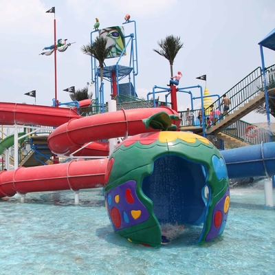 La aguamarina colorida modificada para requisitos particulares del espray de la carpa parquea el equipo para la diversión de los niños/de los niños en piscina
