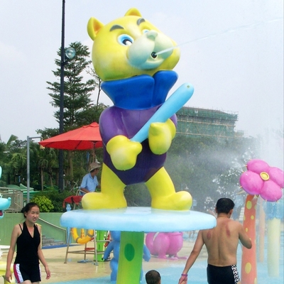 Equipo del parque del espray de la reconstrucción de los niños del PVC/equipo púrpura del parque del chapoteo