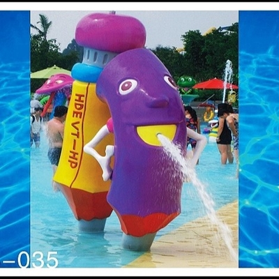El PVC, parque material del agua de la fibra de vidrio juega con la bomba de agua en sprayground