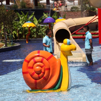 Equipos del parque del agua del espray del juego de la aguamarina del caracol 1600mm*750m m para el juego de los niños