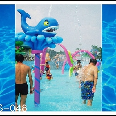 Juguete divertido de la ballena del espray del equipo del parque del espray para los juegos del agua del juego