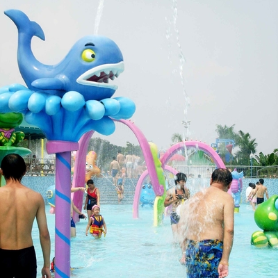 Juguete divertido de la ballena del espray del equipo del parque del espray para los juegos del agua del juego