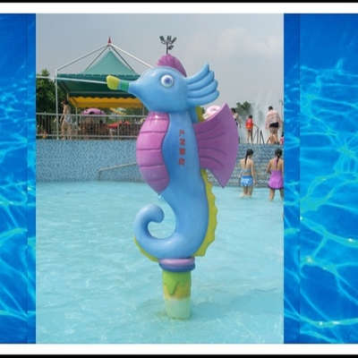 Equipo del parque del espray de los niños, hipocampo de la historieta del espray de los juegos del agua para el parque del agua