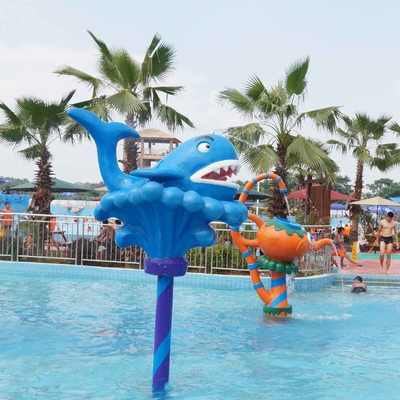 Los niños/los adultos del entretenimiento fuera de la ballena de los juegos del agua rocían el equipo del parque del agua/modificada para requisitos particulares