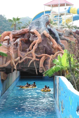 La diversión perezosa modificada para requisitos particulares/la fibra de vidrio del parque del agua de río del parque grande del agua resbala