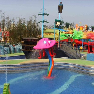 Parques modificados para requisitos particulares del agua de la fibra de vidrio del equipo del parque del espray del pulpo para los niños