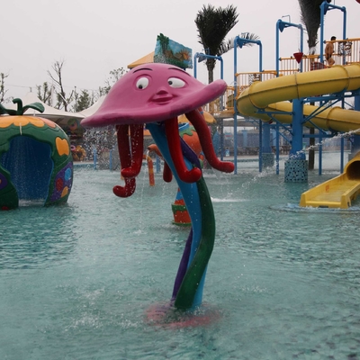 Parques modificados para requisitos particulares del agua de la fibra de vidrio del equipo del parque del espray del pulpo para los niños