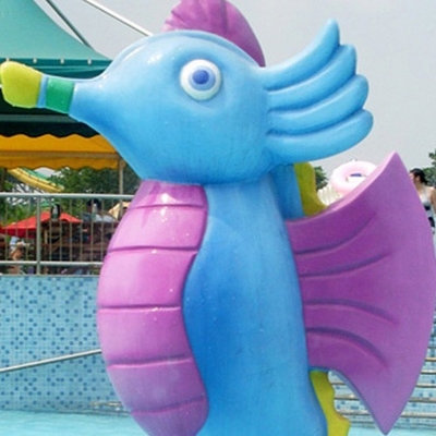 Fuente de agua de la fibra de vidrio con el capítulo de acero galvanizado de carbono del equipo del parque de atracciones