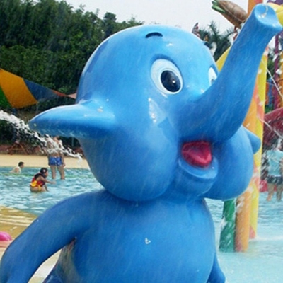 Fuente de agua de la fibra de vidrio con el capítulo de acero galvanizado de carbono del equipo del parque de atracciones