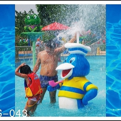 El juego de la aguamarina del espray del pato del equipo del parque del espray, agua Sprayground estructura al OEM